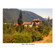 Villa in the mountains post card