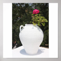 Villa Nicara white pot Posters