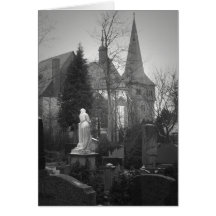 Village Church and Cemetery Greeting Cards
