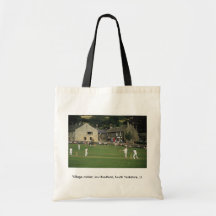 Village cricket, low Bradford, South Yorkshire, U. Tote Bag