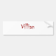 Villian Bumper Stickers