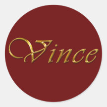 VINCE Name Branded Personalised Gift Stickers