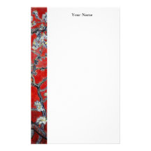 Vincent van Gogh Branches with Almond Blossom Stationery Design