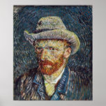 Vincent Van Gogh - self-portrait with felt hat Print