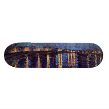 Vincent Van Gogh - Starry Night on Rhone Skateboard Decks