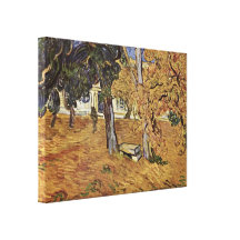 Vincent van Gogh - The park of the hospital Gallery Wrapped Canvas