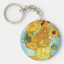 Vincent van Gogh - Vase with 12 Sunflowers Keychain