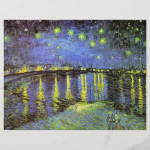 Vincent van Gogh's Starry Night Over the Rhone Custom Flyer
