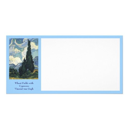 Vincent van Gogh's Wheat Fields With Cypresses Photo Card Template