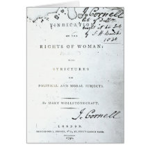 Vindication of the Rights of Woman' Greeting Card