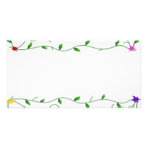 Vines with flowers envelope photo cards
