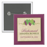 Vineyard Bridal Party Buttons (Parchment Texture)