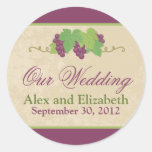 Vineyard Our Wedding Sticker (Parchment Texture)