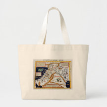 Vintage 16th Century Map Of The Middle East Canvas Bags