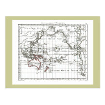 Vintage 1806 Map - Australasie et Polynesie Postcards