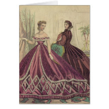 Vintage 1860s Women Card