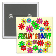 Vintage 1970's "Feelin' Groovy" gifts Buttons