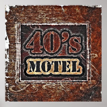 Vintage 40's Motel - Poster