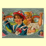 Vintage 4th of July Card cards