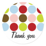 Vintage 50s Big Dots Thank You Stickers stickers