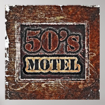 Vintage 50's Motel - Poster