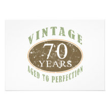 Vintage 70th Birthday Custom Invitation