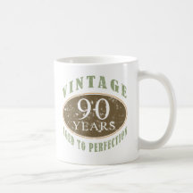 Vintage 90th Birthday Mug