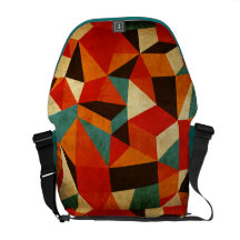 Vintage abstract messenger bag