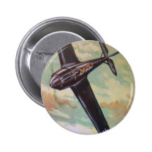 Vintage Aircraft Button Badge