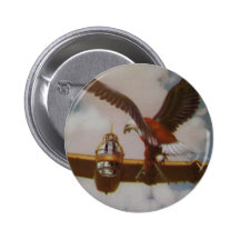 Vintage Aircraft Button Badge
