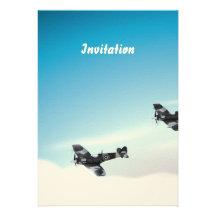 Vintage Aircraft Personalized Announcements