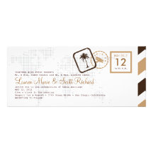 Vintage Airline Boarding Pass Invitation