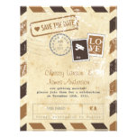 Vintage Airmail Card Save the Date Personalized Announcement