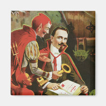 Vintage Alexander Fredrik Magic Poster Refrigerator Magnet