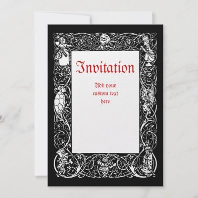 Vintage Alice Fancy Border Personalized Invites by opheliasart