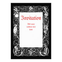 Vintage Alice Fancy Border Personalized Invites