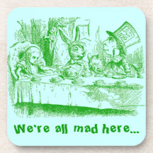 Vintage Alice in Wonderland Beverage Coasters