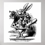 Vintage Alice in Wonderland, White Rabbit Herald Posters