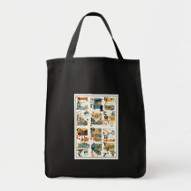 Vintage Alphabet Chart Teachers gifts Bag