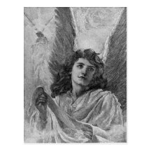 Vintage Angel Christmas Greetings Postcard