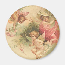 vintage angels fridge magnet