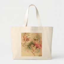 vintage angels tote bag