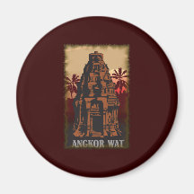 Vintage Angkor Wat Fridge Magnets
