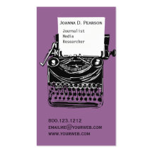 Vintage Antique Artistic Typewriter Writer Business Card