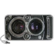 Vintage Antique Camera Case Cover Notebook Speakers