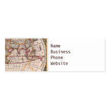 Vintage Antique Old World Map Design Faded Print Business Card