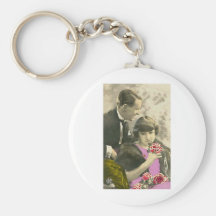 Vintage Antique Romantic Couples Cards and Gifts Key Chains