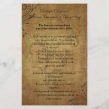 Vintage Antique Swirl Flyer or Program