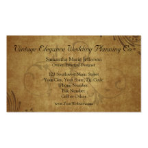 Vintage Antique Teastain Swirl Business Cards