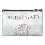Vintage Aqua Zinnia Bridemaid's Make Up Bag Travel Accessories Bags
